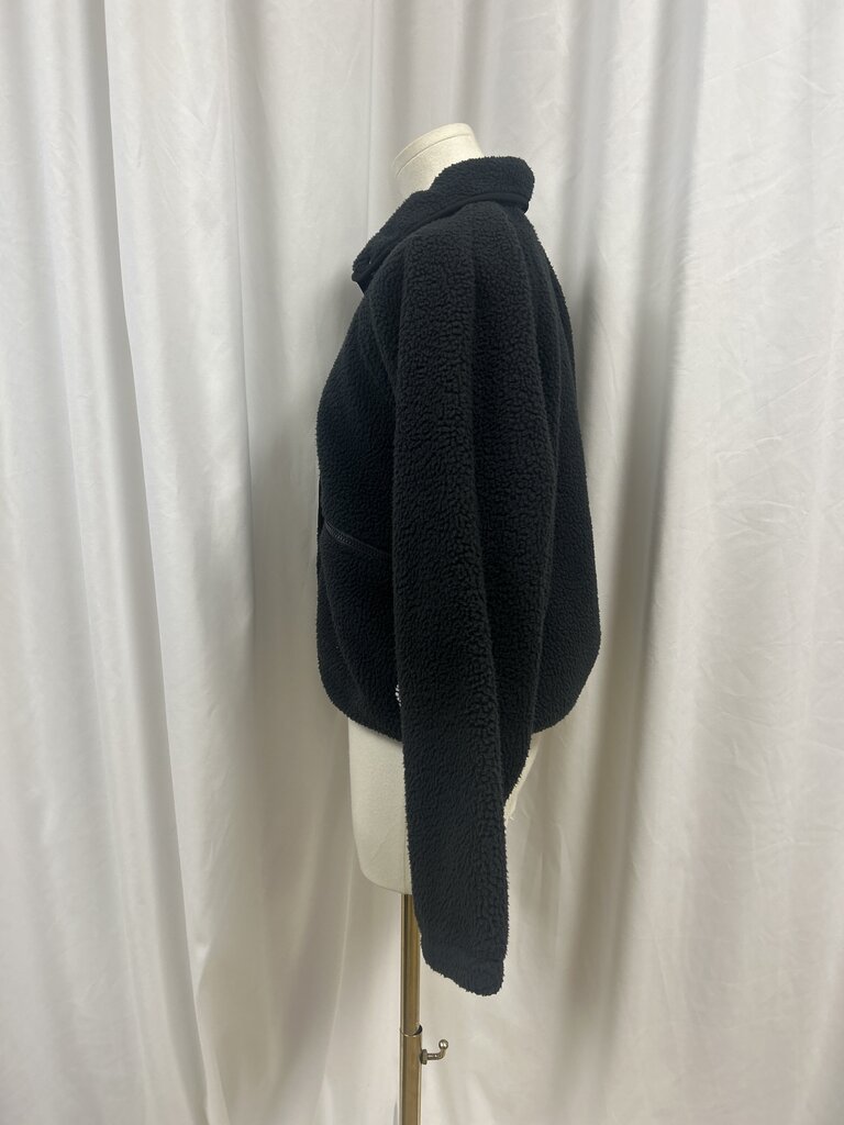 Free People Movement Cropped Shearling Button Up Jacket