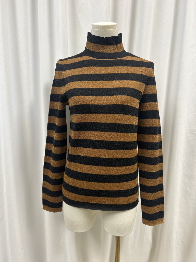 Alice + Olivia Striped Mock Neck