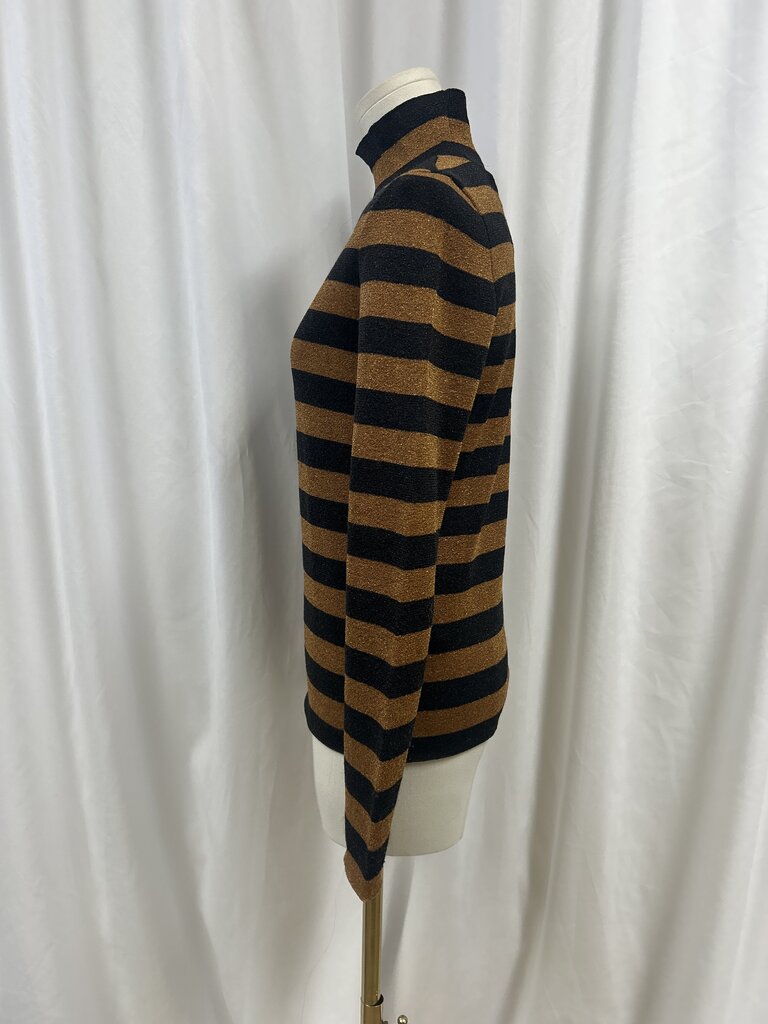 Alice + Olivia Striped Mock Neck