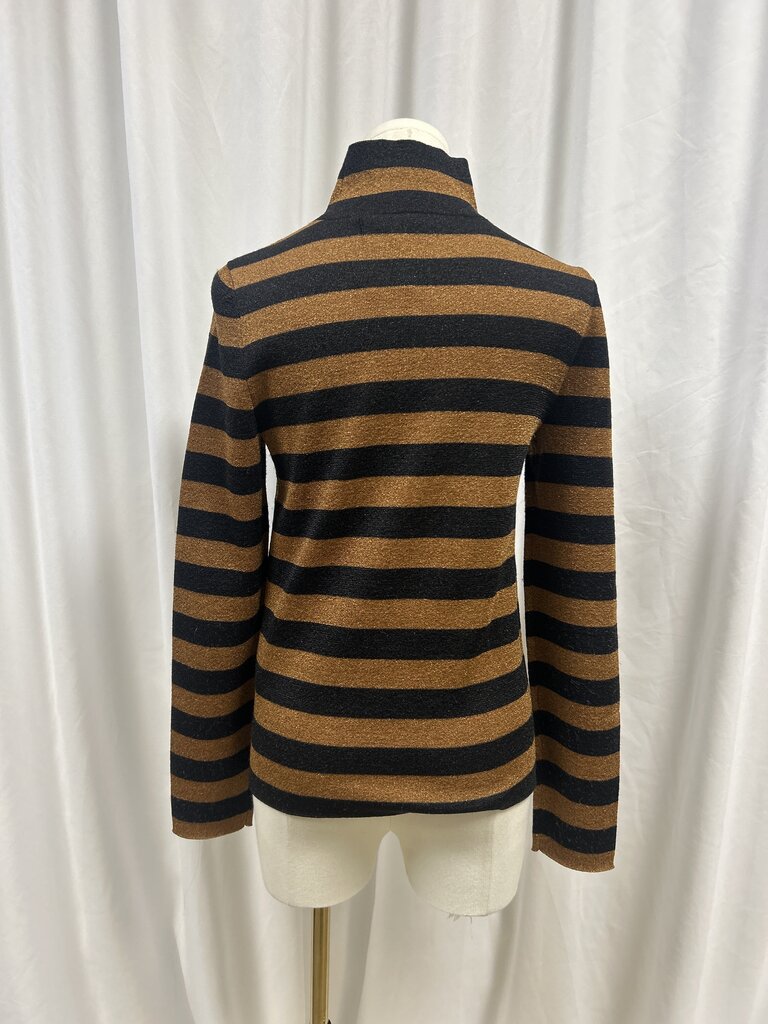 Alice + Olivia Striped Mock Neck