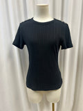 Veronica Beard Ribbed Embellished Crew Neck