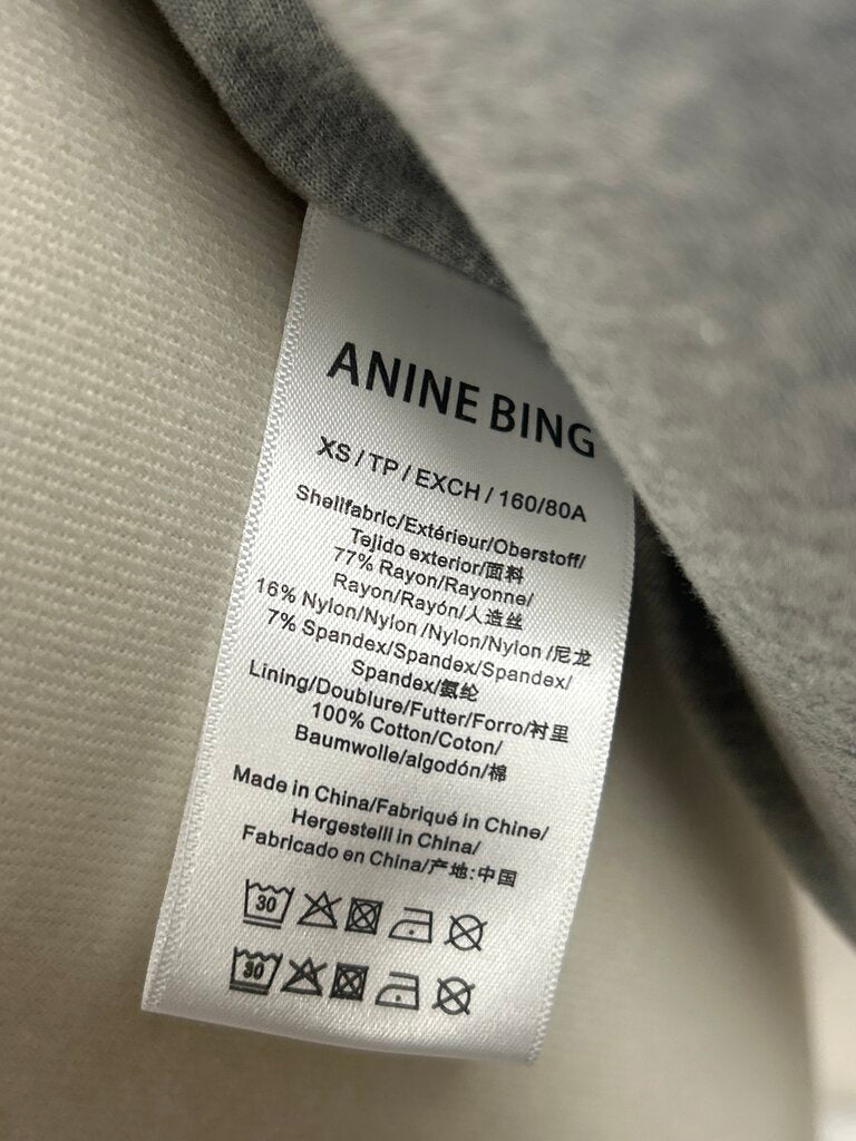 Anine Bing Logo Zip Up Hoodie