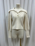 Jonathan Simkhai Peter Pan Collar Cropped Sweater