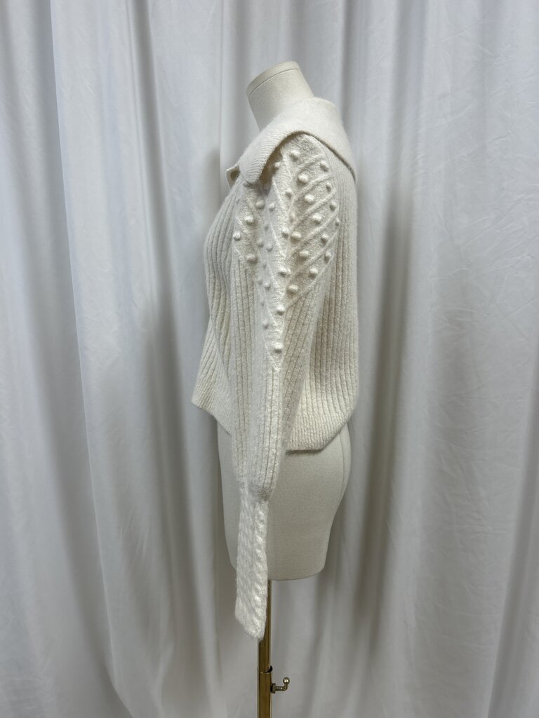 Jonathan Simkhai Peter Pan Collar Cropped Sweater