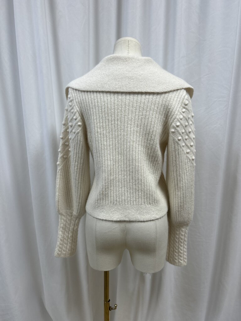 Jonathan Simkhai Peter Pan Collar Cropped Sweater