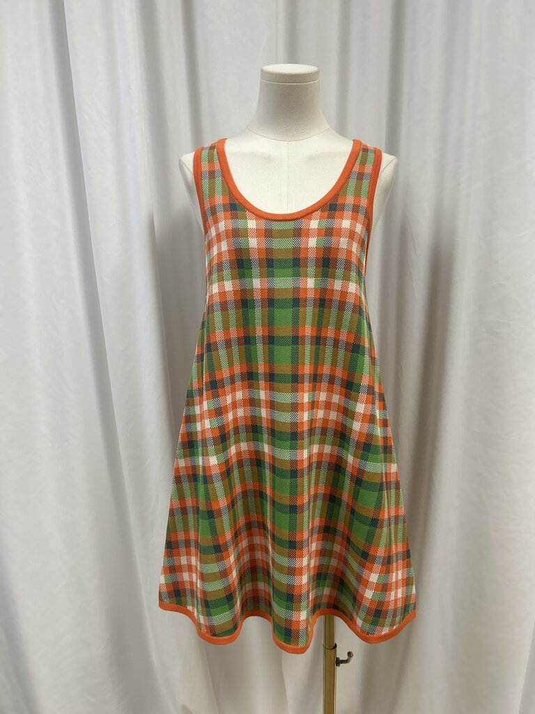 Staud Plaid A-Line Dress