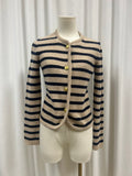 rag & bone Sriped Wool Blend Button Up Sweater