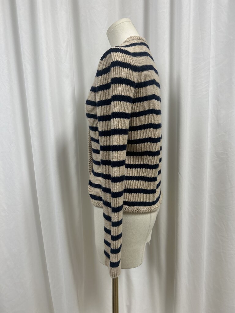 rag & bone Sriped Wool Blend Button Up Sweater