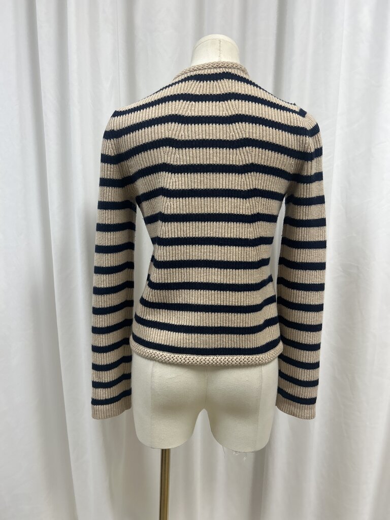 rag & bone Sriped Wool Blend Button Up Sweater