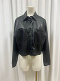 Z Supply Vegan Leather Cropped Jacket