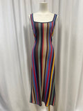 Staud Striped Spaghetti Strao Bodycon Dress