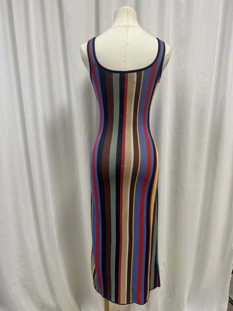 Staud Striped Spaghetti Strap Bodycon Dress (AS IS)