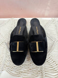 Ferragamo Velvet Bow Mules