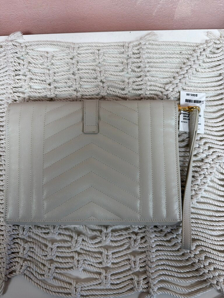 Saint Laurent Grain De Poudre Wristlet