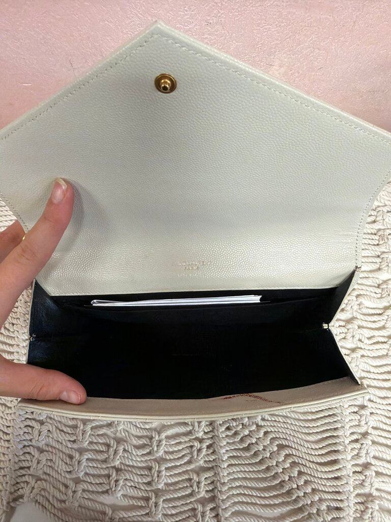 Saint Laurent Grain De Poudre Wristlet