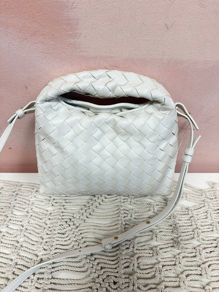 Bottega Mini Hop Intrecciato Shoulder Bag w/ Dustbag
