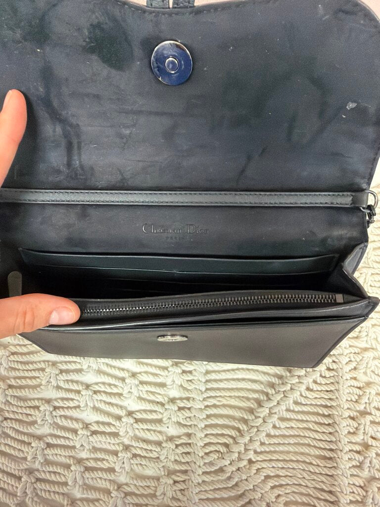 Dior Leather Saddle Chain Crossbody w/ Box, Dustbag, & Shopping Bag