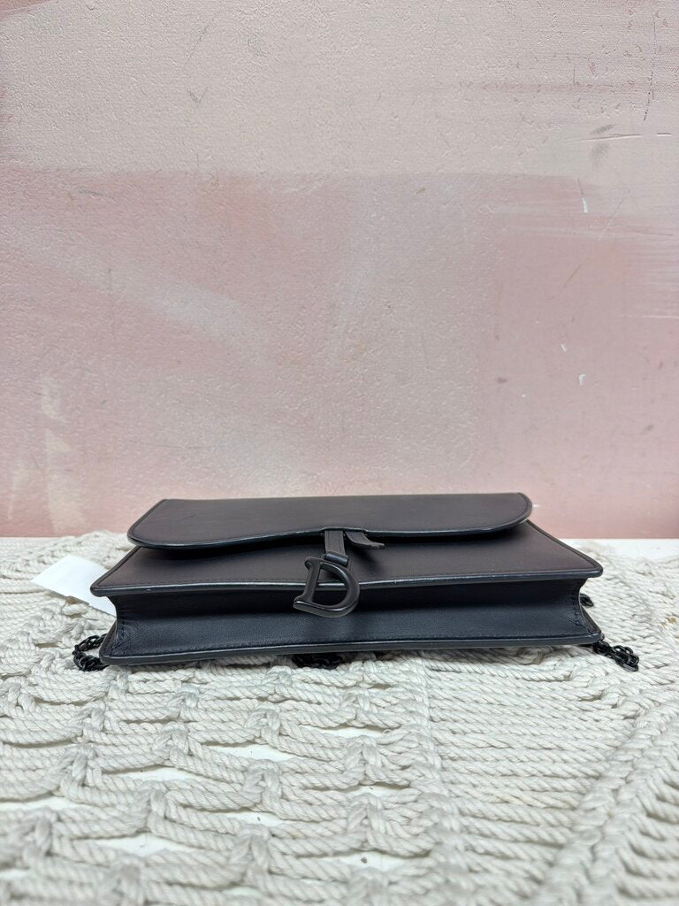 Dior Leather Saddle Chain Crossbody w/ Box, Dustbag, & Shopping Bag