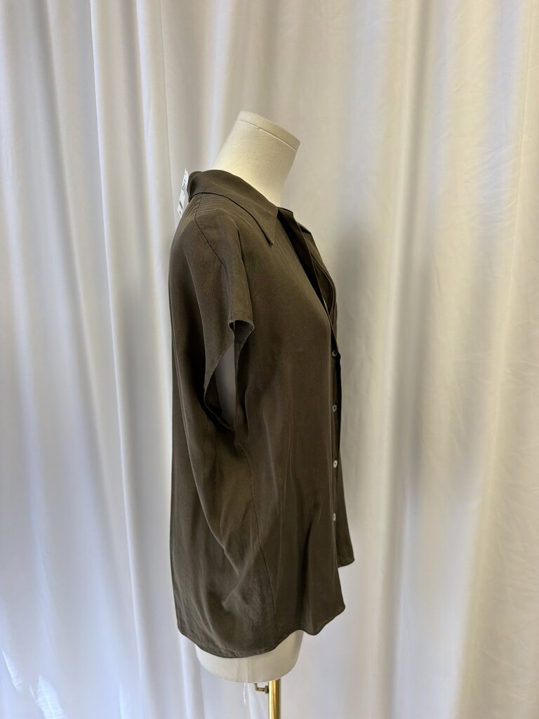 Vince V-Neck Button Up Short Sleeve