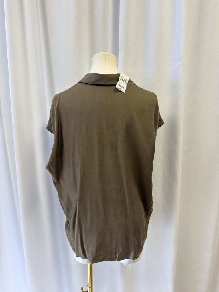 Vince V-Neck Button Up Short Sleeve