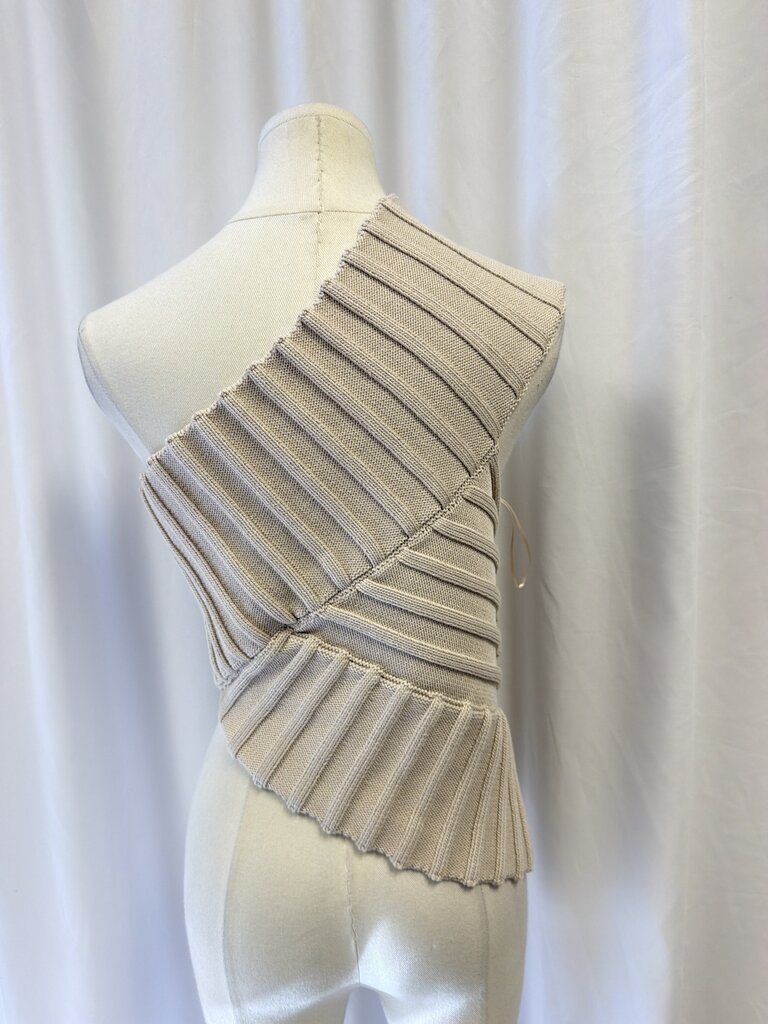 Cult Gaia One Shoulder Asymmetrical Knit Top