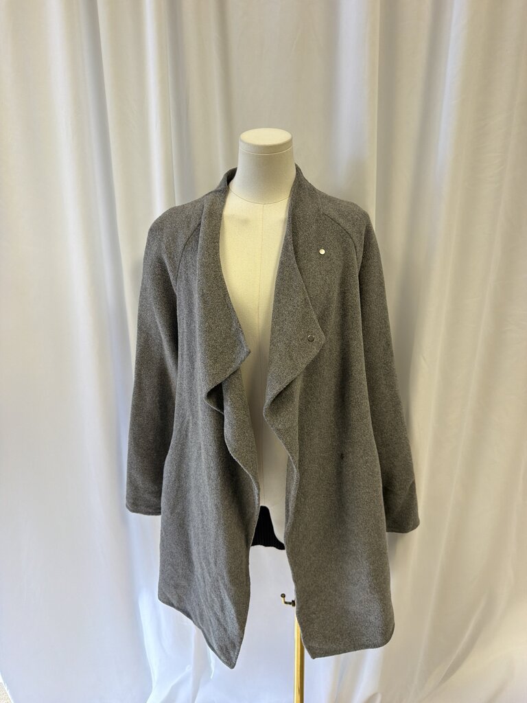 Vince Wool Blend Mixed Material Mid Length Coat