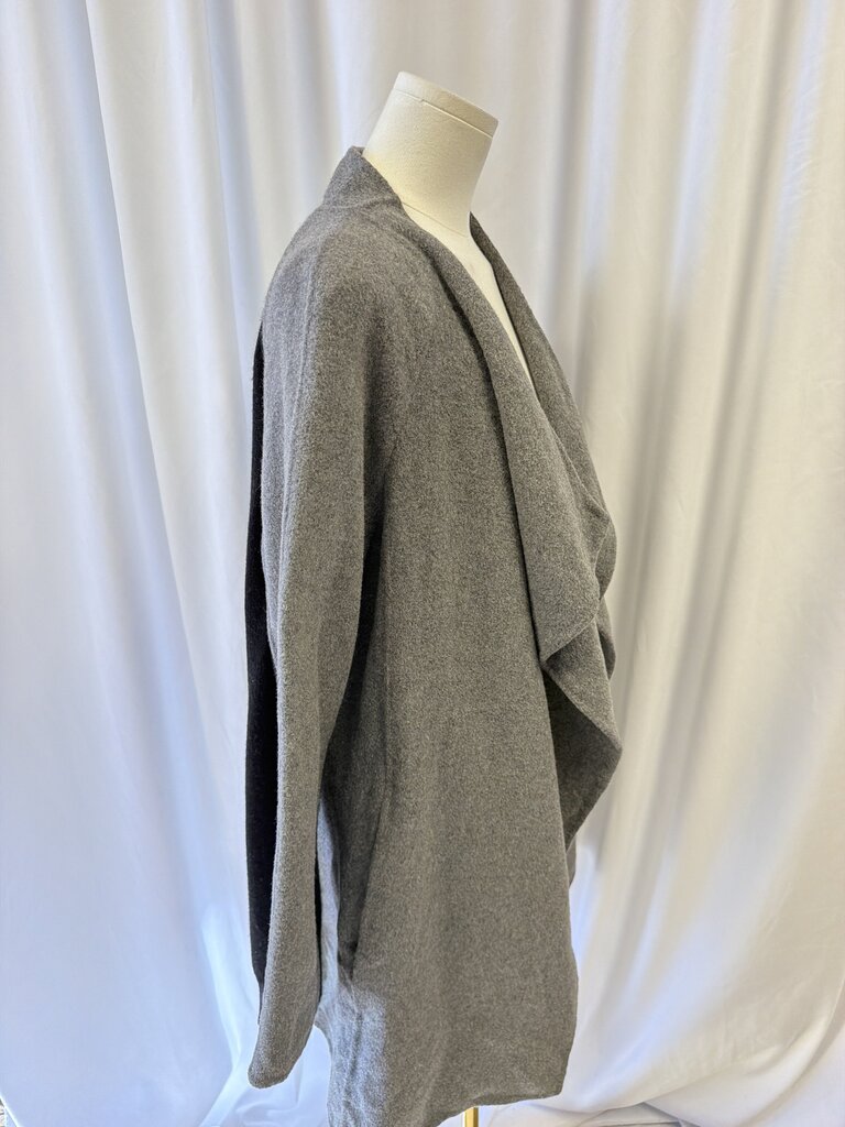 Vince Wool Blend Mixed Material Mid Length Coat