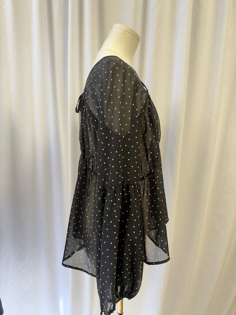 For Love & Lemons Polka Dot Sheer Top