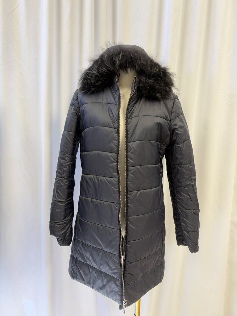 Gimo's Reversible Virgin Wool Coat w/ Raccoon Trim Hood