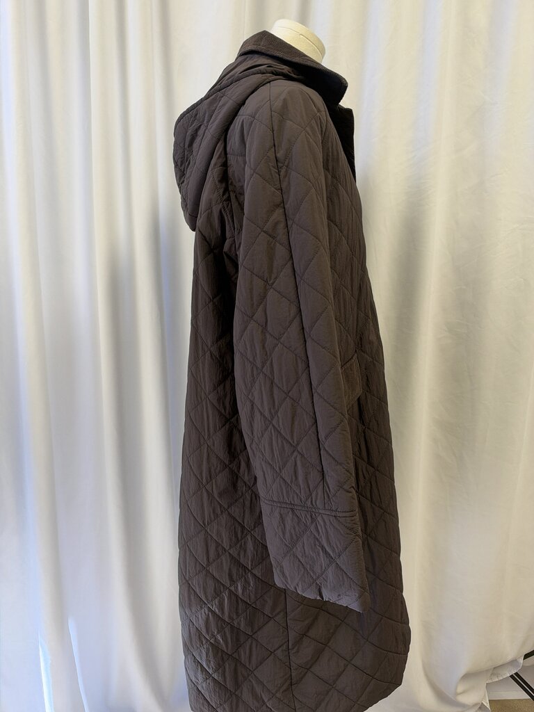 Massimo Dutti Quilted Coat w/ Corduroy Details