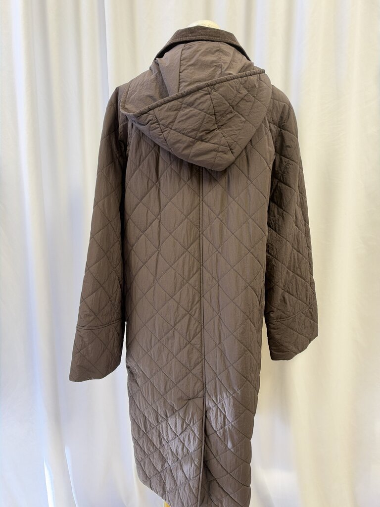 Massimo Dutti Quilted Coat w/ Corduroy Details