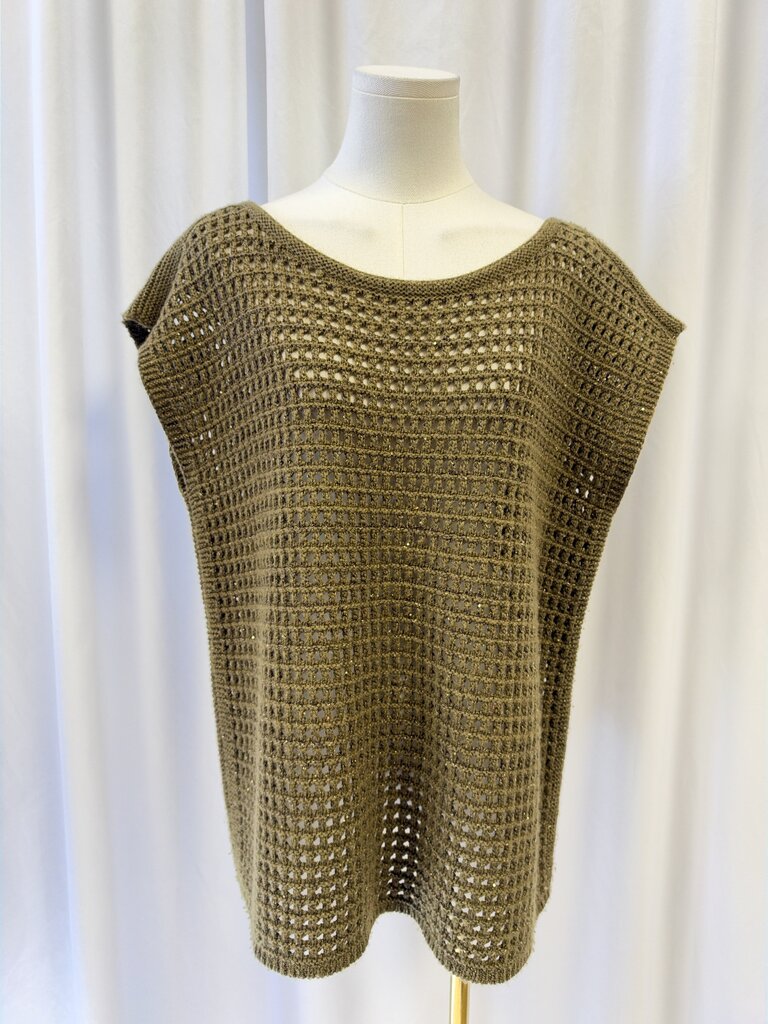 Lafayette 148 Sequin Wide Knit Sleeveless Tunic