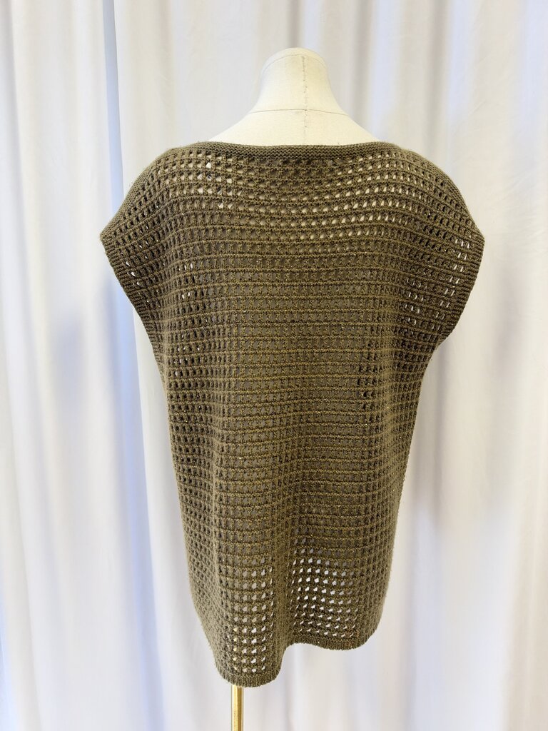 Lafayette 148 Sequin Wide Knit Sleeveless Tunic