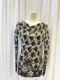 Fuzzi Lace Print Cowl Neck Mini Dress