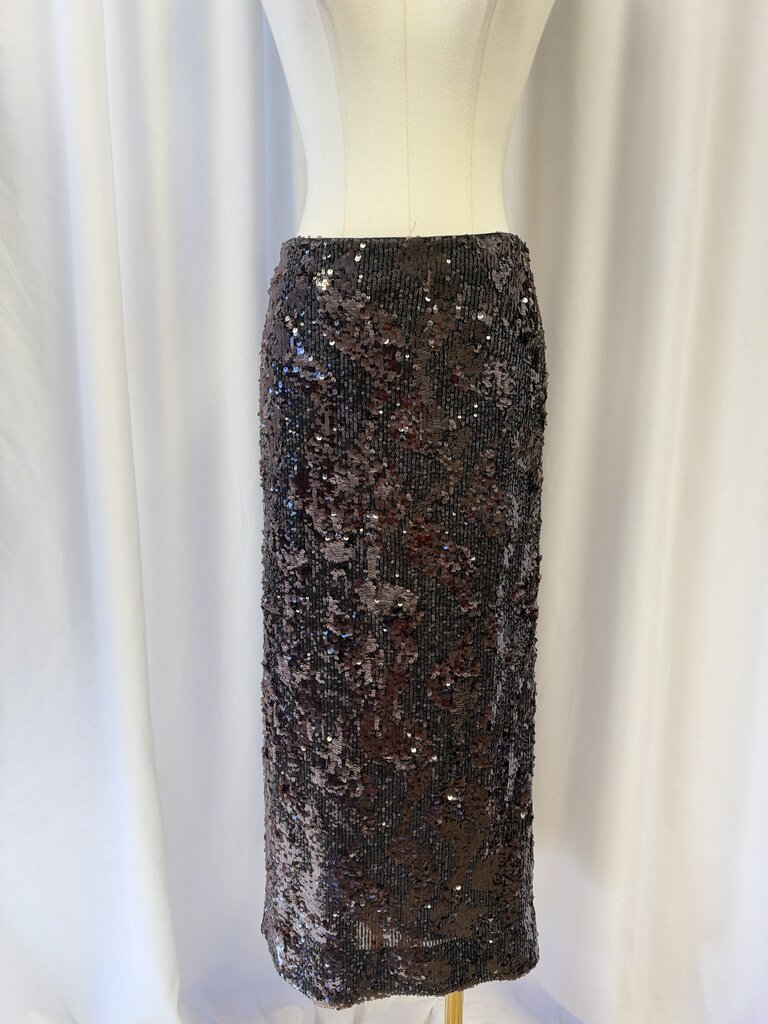 Veronica Beard Patterned Sequin Midi Skirt