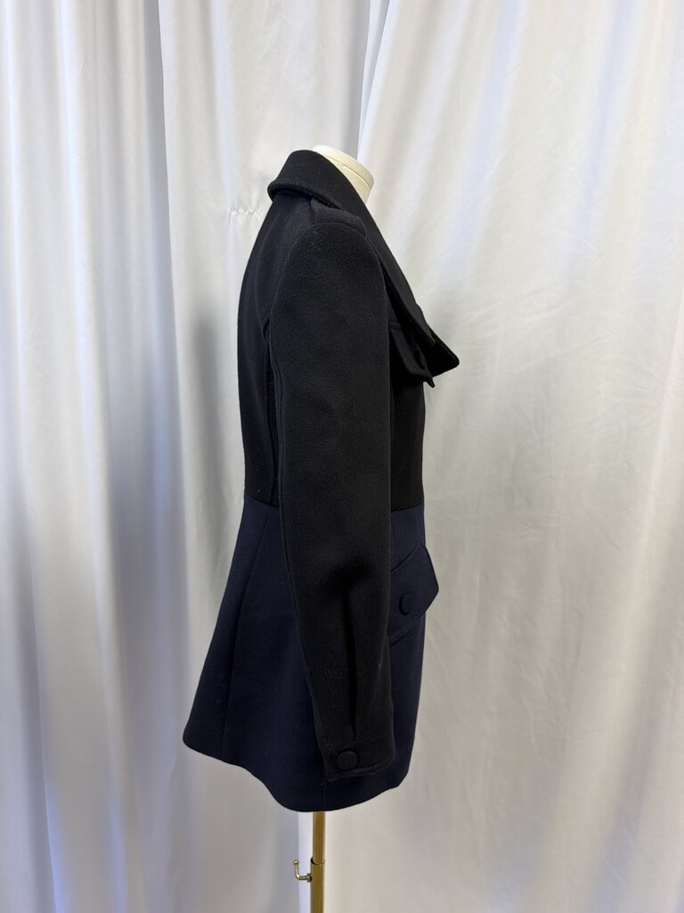 Alexander McQueen Two Tone Wool Peacoat