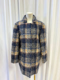 Closed Plaid Alpaca/Mohair Blend Coat