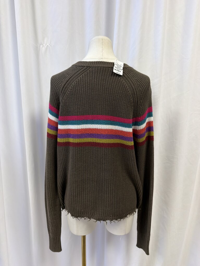 Cotton by Autumn Crewneck Fringe Bottom Sweater