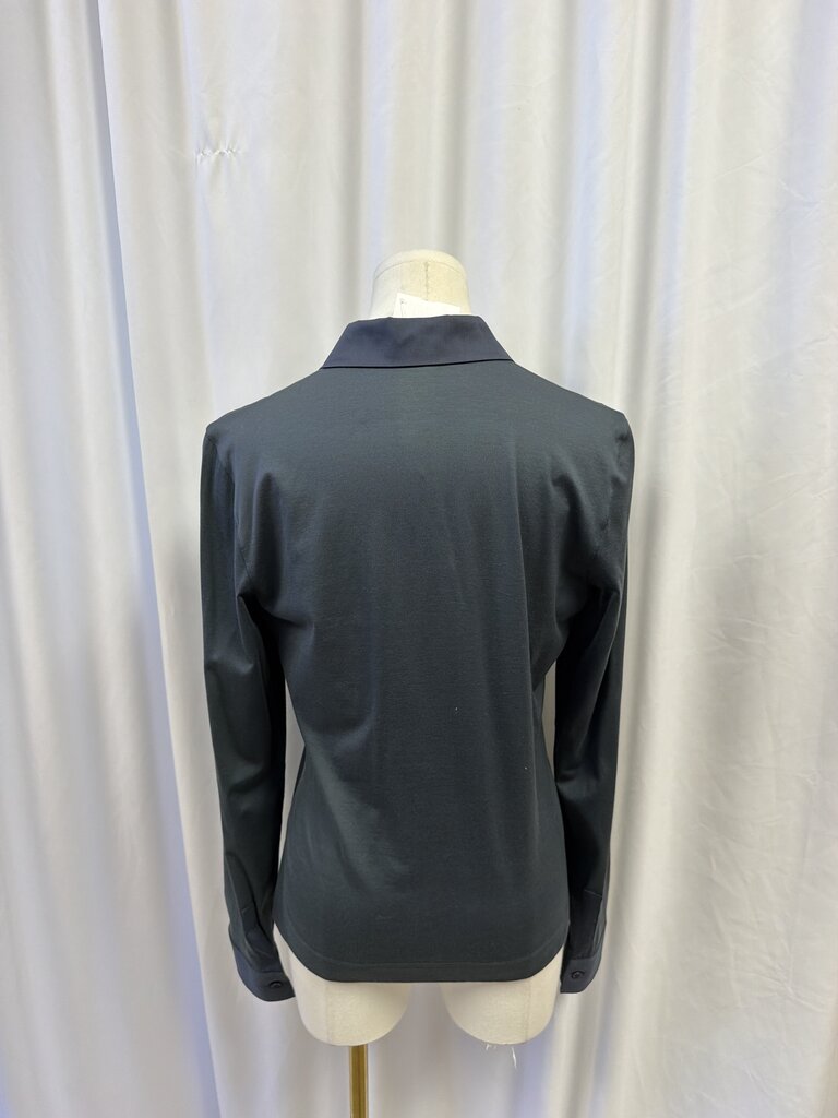 Akris Mixed Materiel Button Up