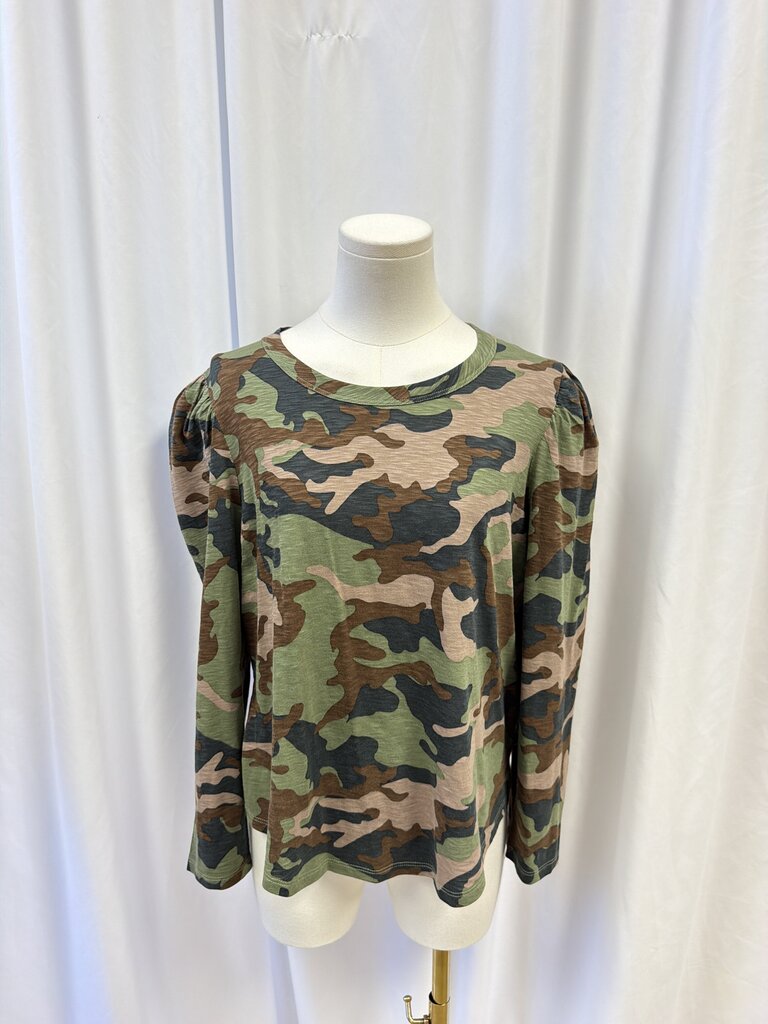 Veronica Beard Puff Long Sleeve Top