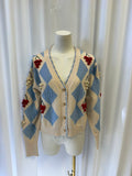 Greylin Patterned V-Neck Cardigan