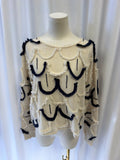 Magaschoni Cashmere Blend Fringe Detail Sweater