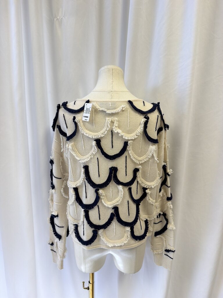 Magaschoni Cashmere Blend Fringe Detail Sweater