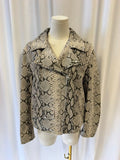 Escada Leather Snake Moto Jacket