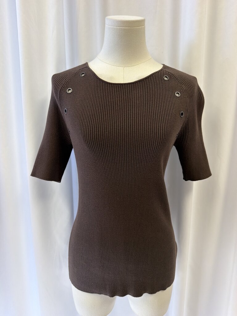 Saks Fifth Avenue Exclusive Ribbed Short Sleeve Top