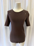 Saks Fifth Avenue Exclusive Ribbed Short Sleeve Top