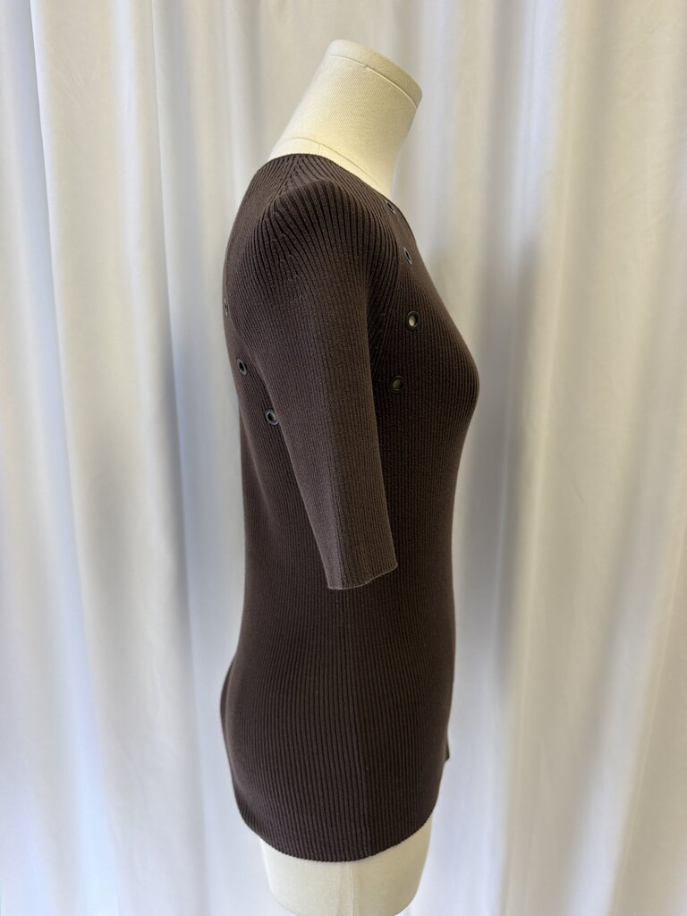 Saks Fifth Avenue Exclusive Ribbed Short Sleeve Top