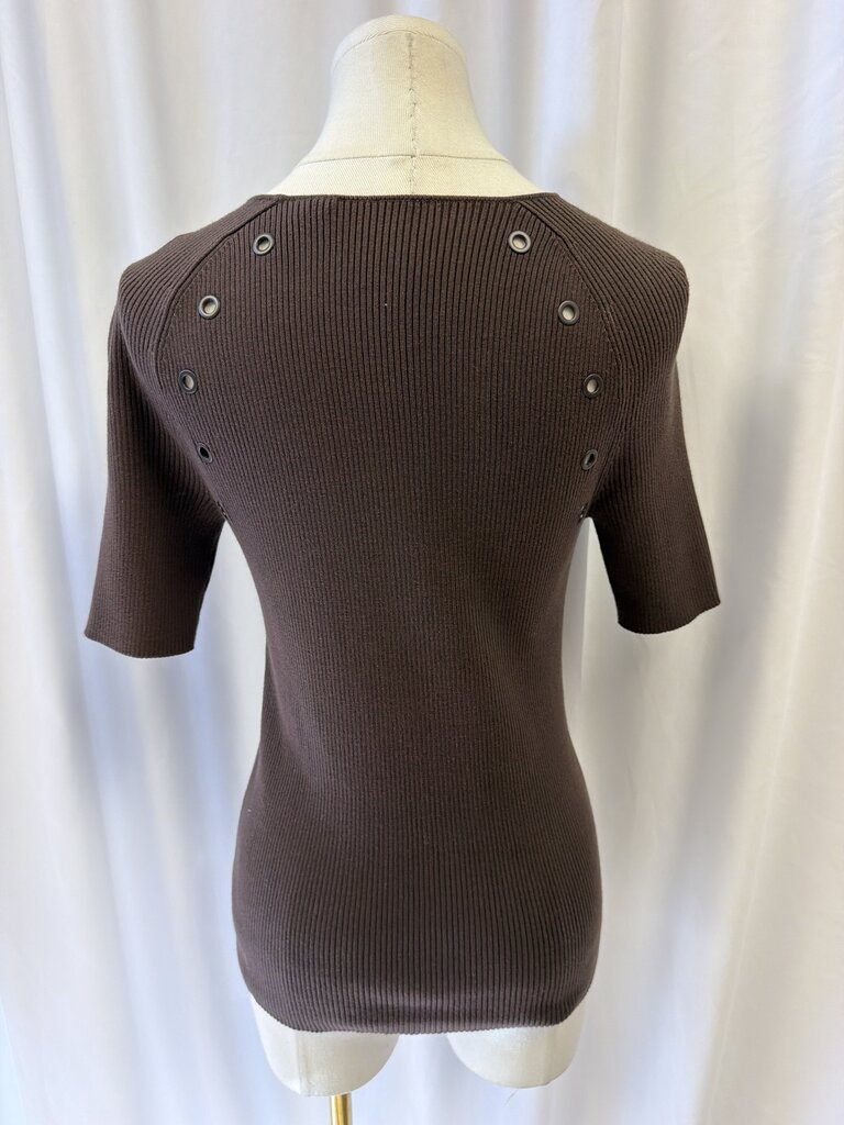Saks Fifth Avenue Exclusive Ribbed Short Sleeve Top