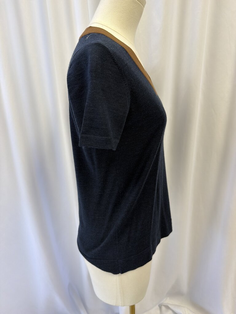 Akris Wool Short Sleeve Crewneck