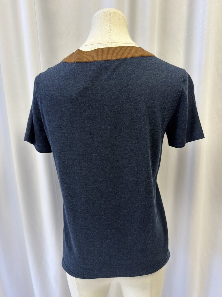 Akris Wool Short Sleeve Crewneck